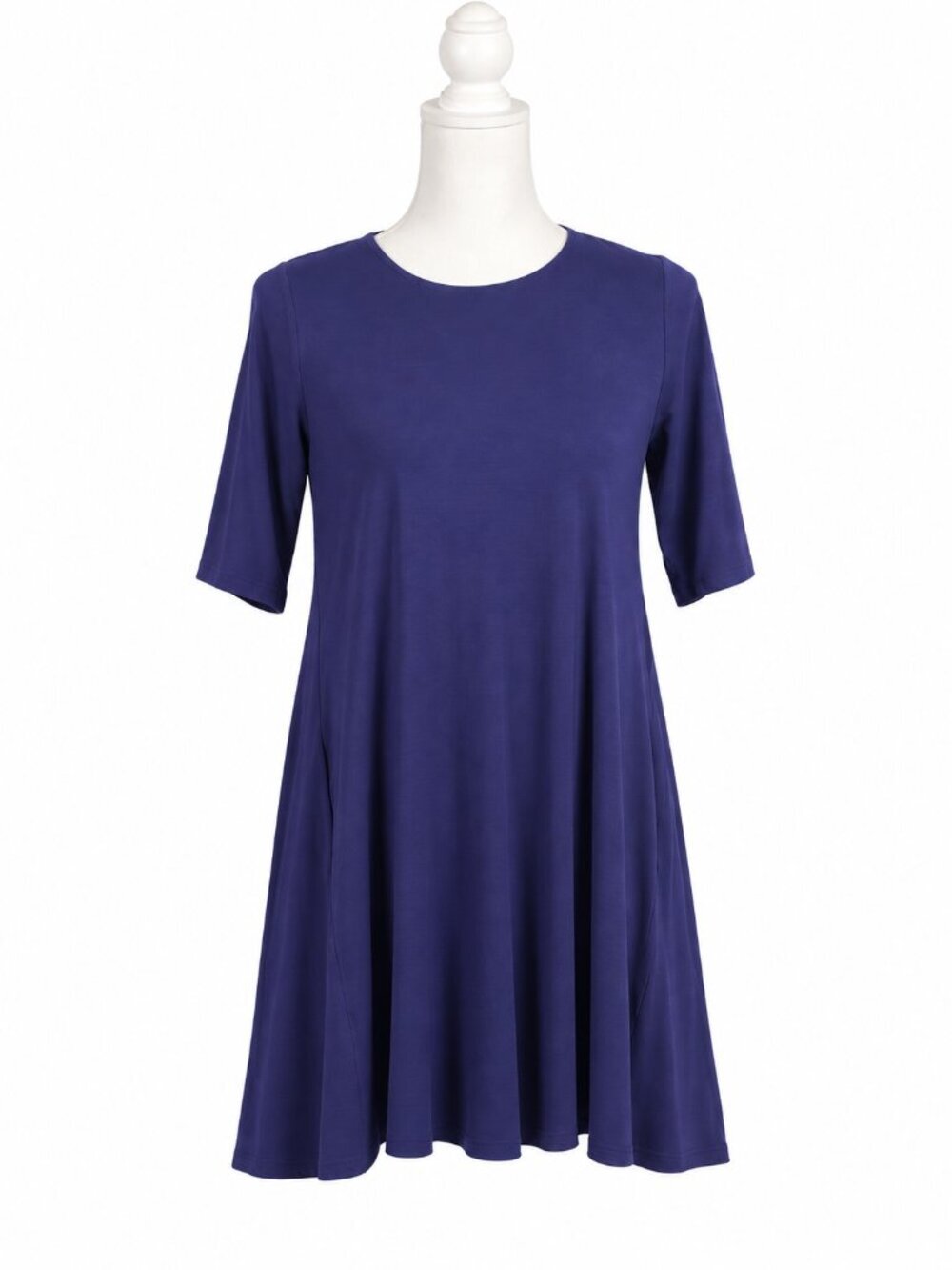 EILEEN FISHER Minimalist Casual Swing A-Line Dress with Pockets Size S